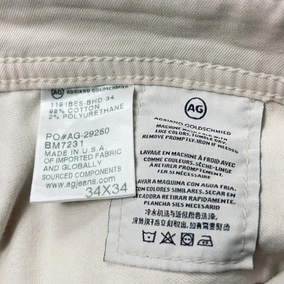 Ag Adriano Goldschmied The Nomad Beige Chino Khaki Stretch Pant - Picture 7 of 13